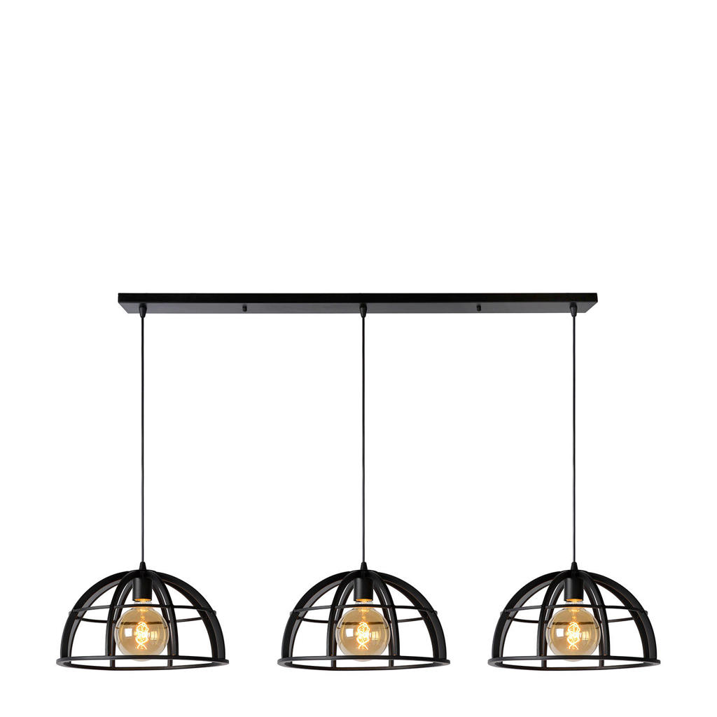Lucide DIKRA - Hanglamp - Ø 40 cm - 3xE27 - Zwart
