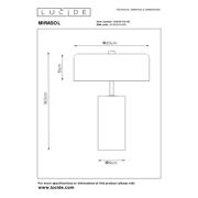 thumbnail: Lucide MIRASOL - Tafellamp - Ø 25 cm - 3xG9 - Zwart