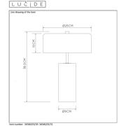 thumbnail: Lucide MIRASOL - Tafellamp - Ø 25 cm - 3xG9 - Zwart