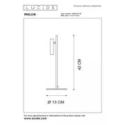 thumbnail: Lucide PHILON - Tafellamp - Ø 13 cm - LED Dimb. - 1x4,5W 3000K - Zwart