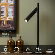 thumbnail: Lucide PHILON - Tafellamp - Ø 13 cm - LED Dimb. - 1x4,5W 3000K - Zwart