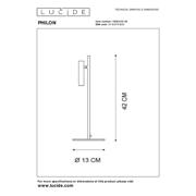 thumbnail: Lucide PHILON - Tafellamp - Ø 13 cm - LED Dimb. - 1x4,5W 3000K - Zwart