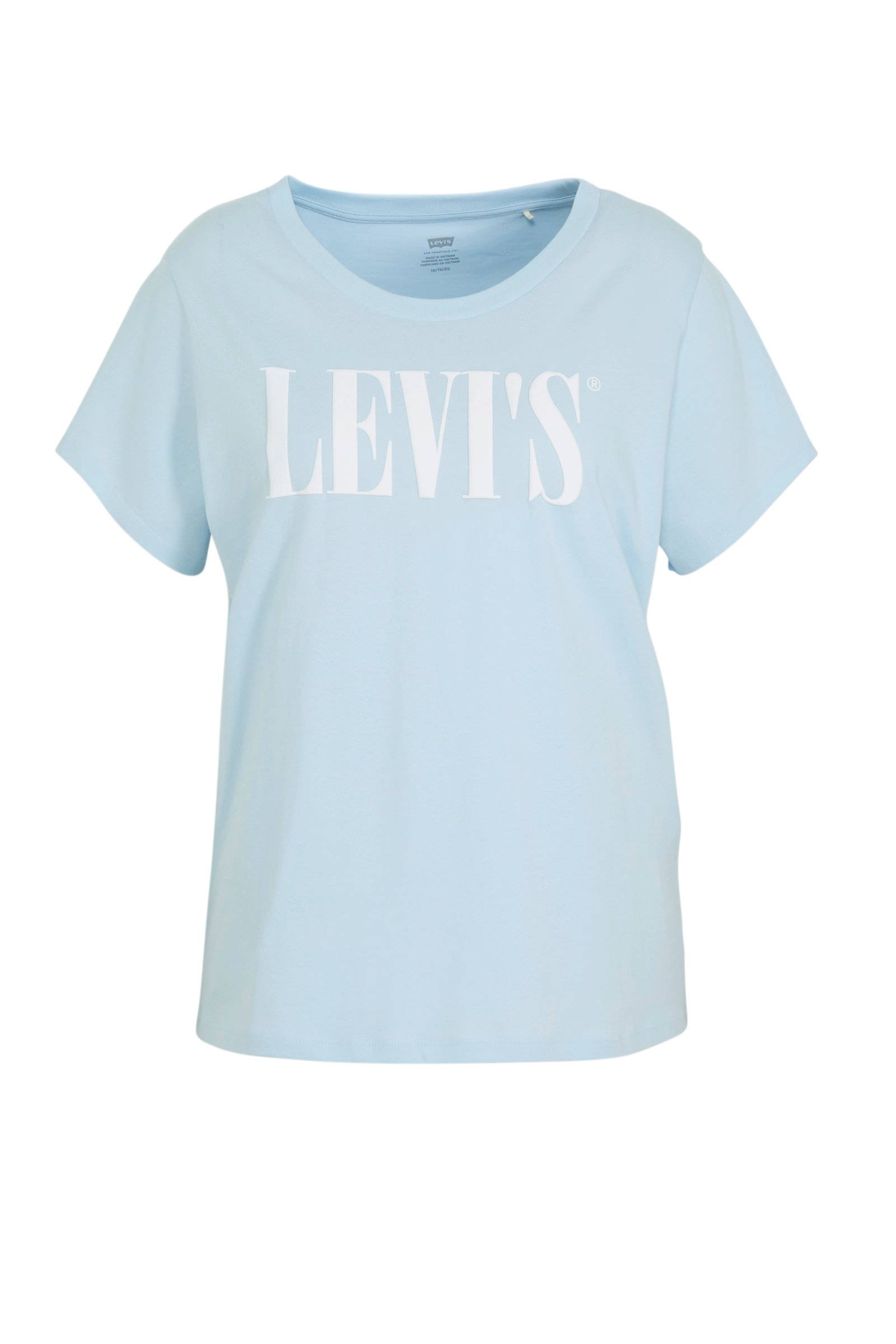 lichtblauwe t shirt dames