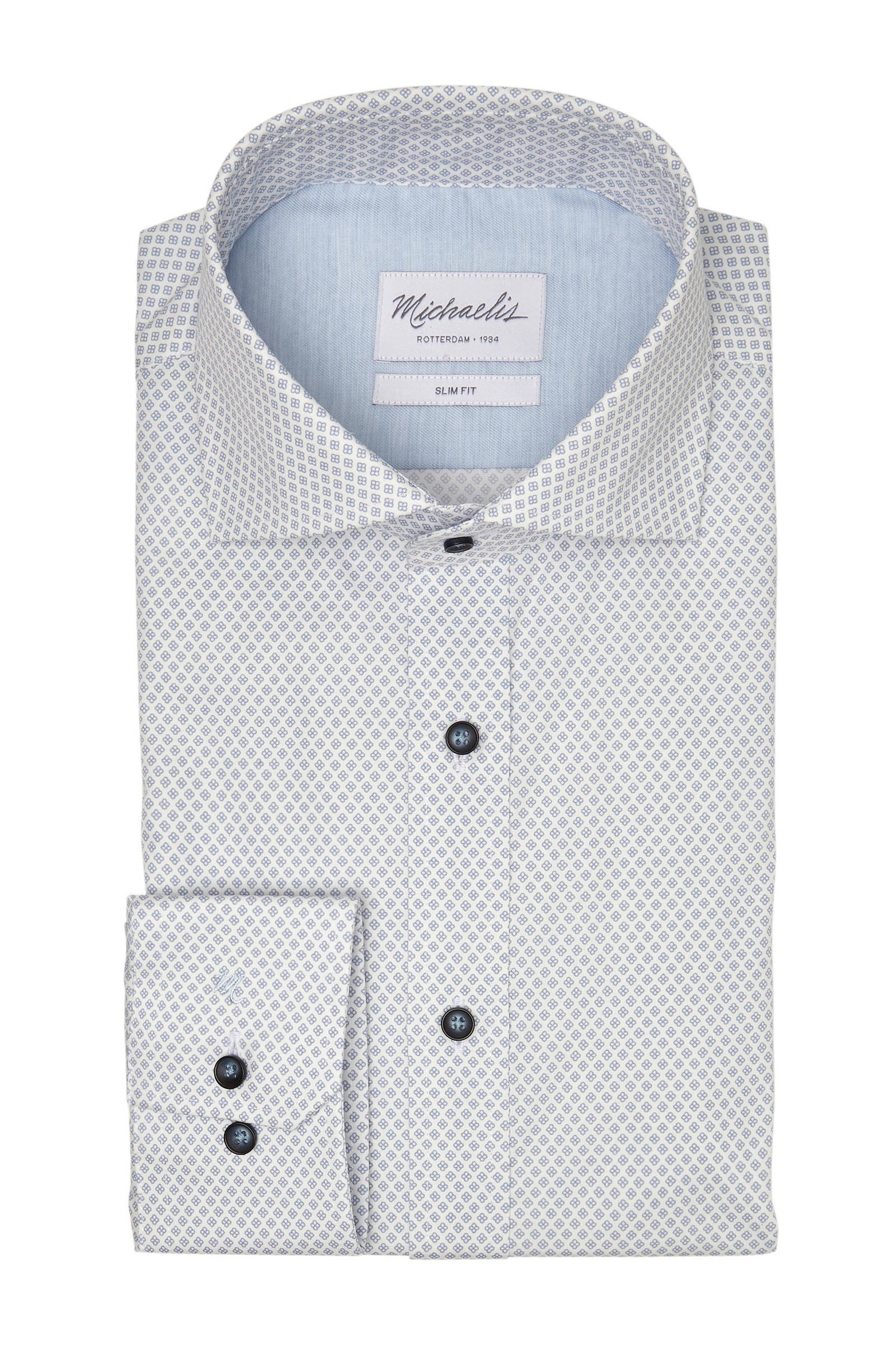 Michaelis slim fit overhemd blauw | wehkamp Michaelis Slim Fit overhemd, galaxy print SALE tot 50