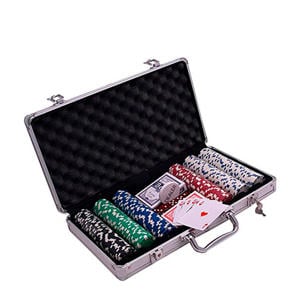 Pokerset aluminium koffer 300 chips kaartspel