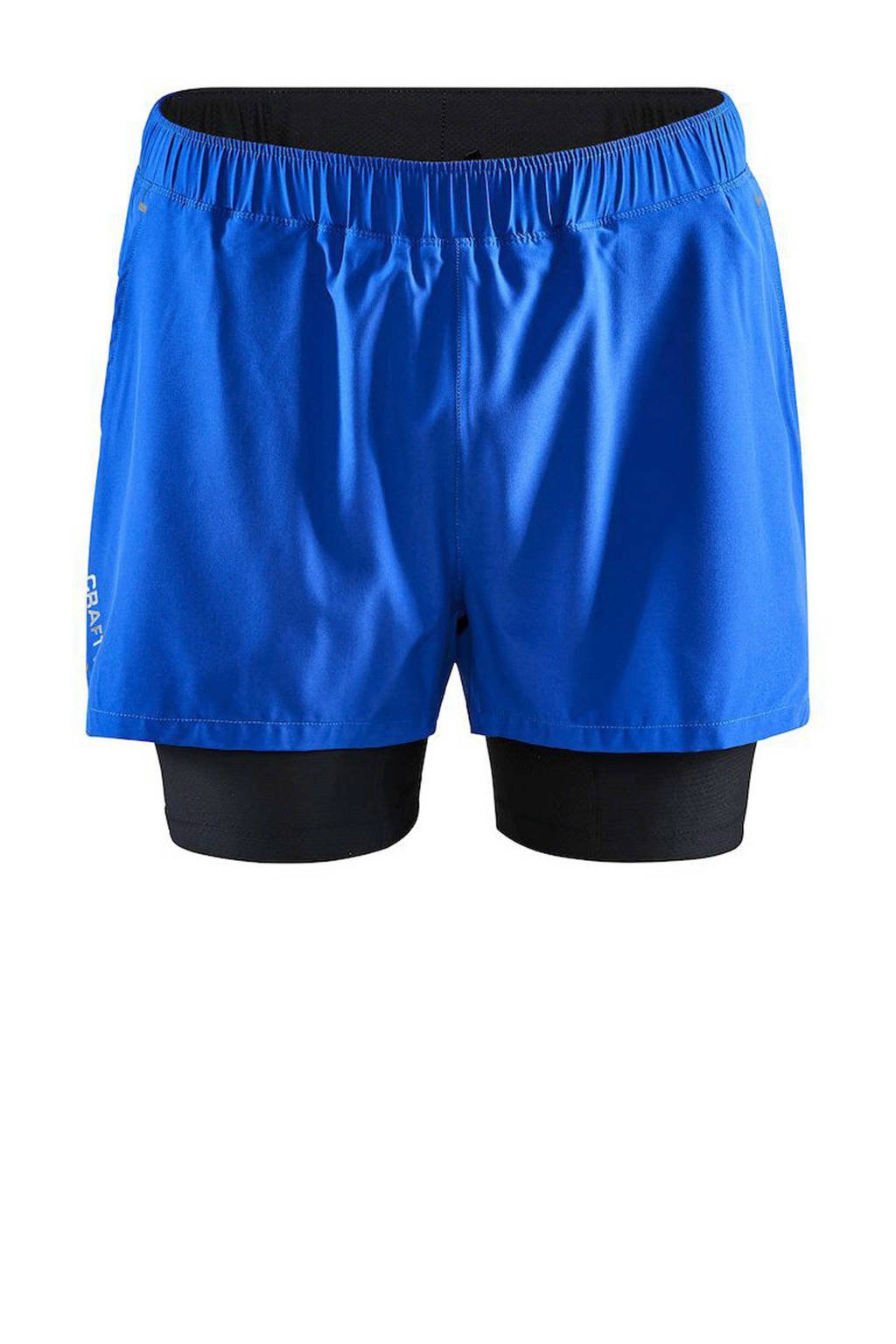 Craft 2-in-1 sportshort blauw/zwart, Blauw/zwart