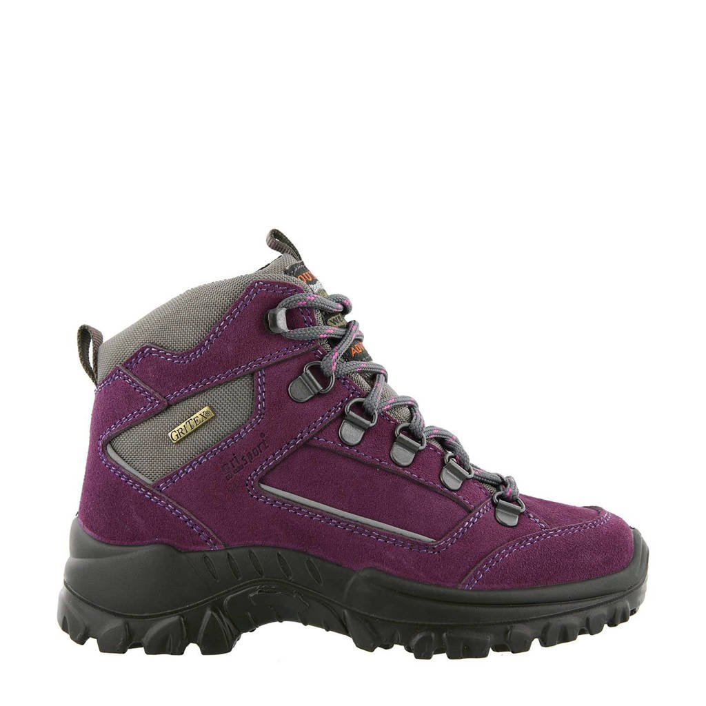 Grisport Rocky Mid wandelschoenen fuchsia kids, Fuchsia/grijs