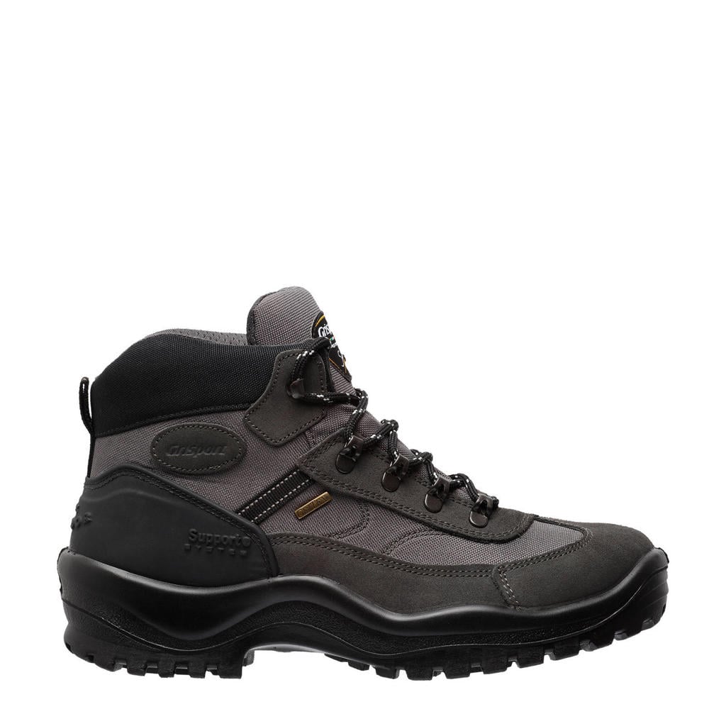 Grijze unisex Grisport Torino Mid wandelschoenen met veters