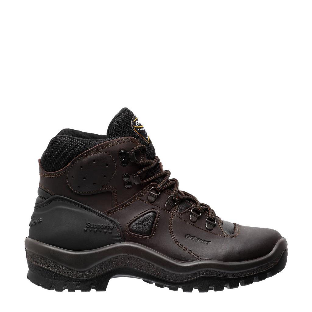 Bruine unisex Grisport Sherpa wandelschoenen van leer/voering: mesh/voetbed: eva met veters