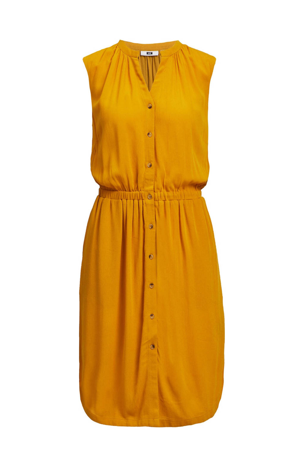 WE Fashion blousejurk met all over print mustard