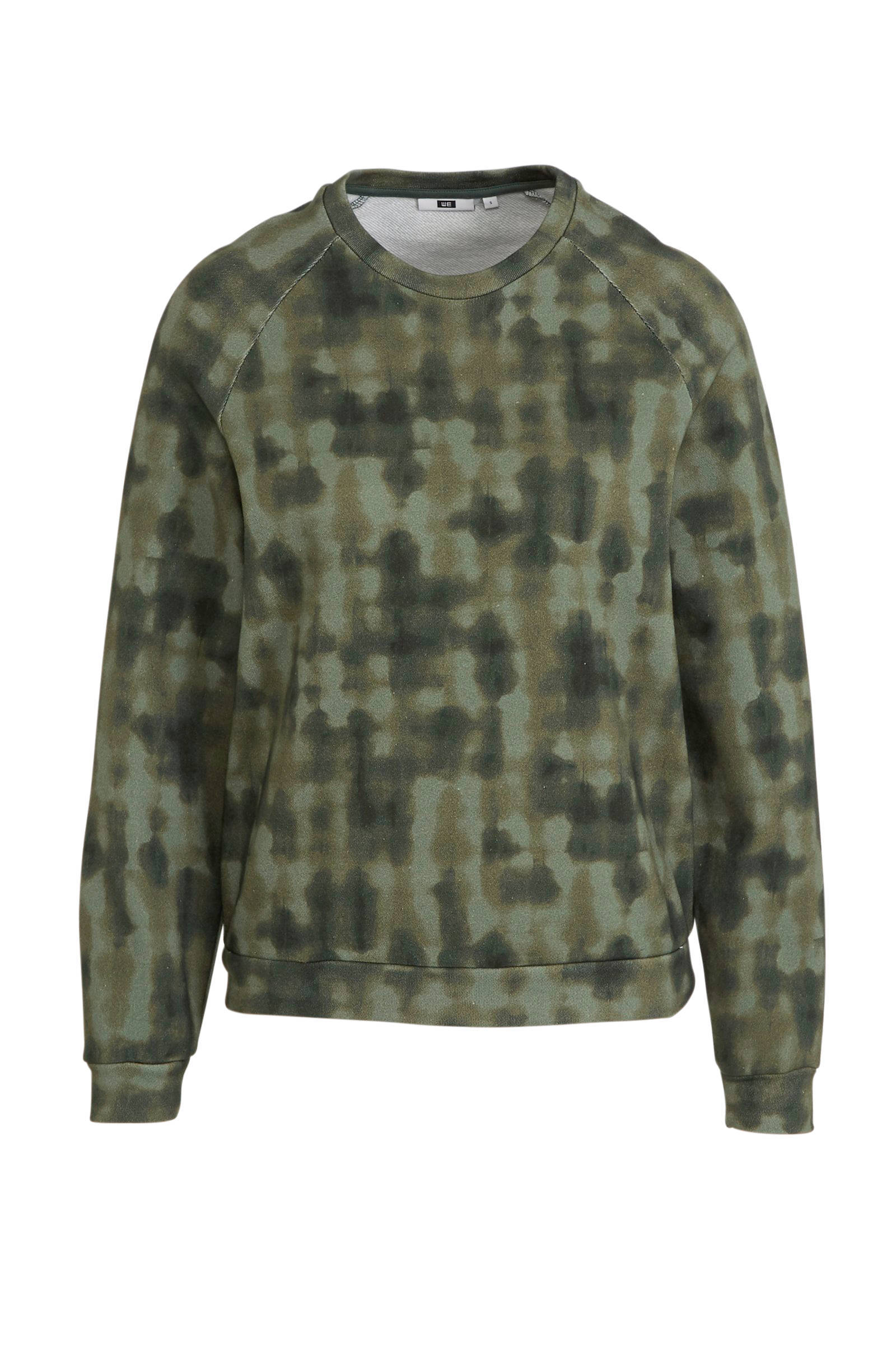 WE Fashion sweater met all over print groen | wehkamp DAMES ARMY PRINT SWEATER | 79317177 WE Fashion