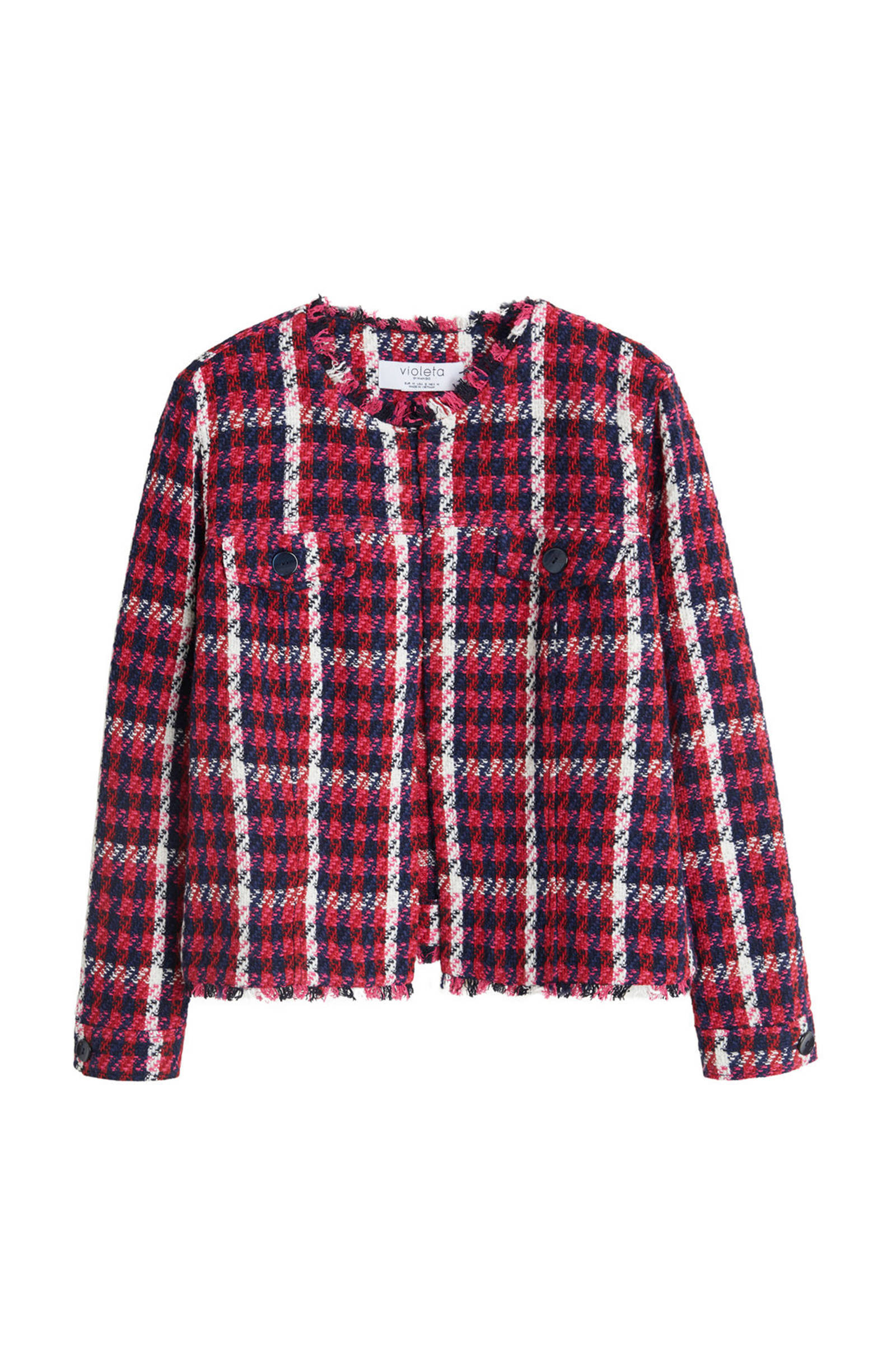 geruit tweed jasje roodblauw geruit tweed jasje roodblauw