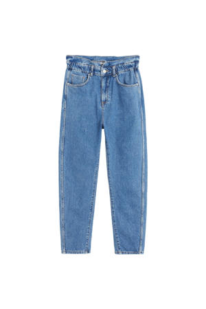 high waist straight fit jeans blauw