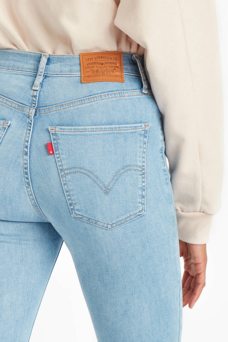 Levis Mile High Waist Super Skinny Jeans Lichtblauw Wehkamp 