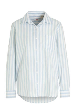 gestreepte blouse Anette bf shirt wit/blauw