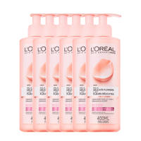 L'Oréal Paris Skin Expert Delicate Flowers reinigingsmelk - 6 x 400 ml - voordeelverpakking