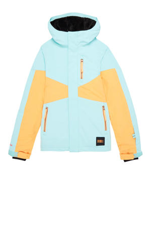 ski-jack lichtblauw/oranje