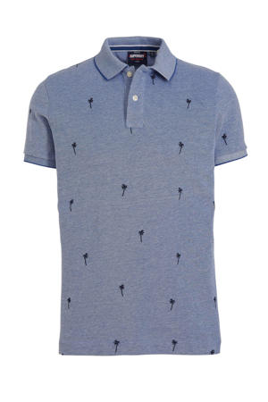 gemêleerde slim fit polo milkshakes blue