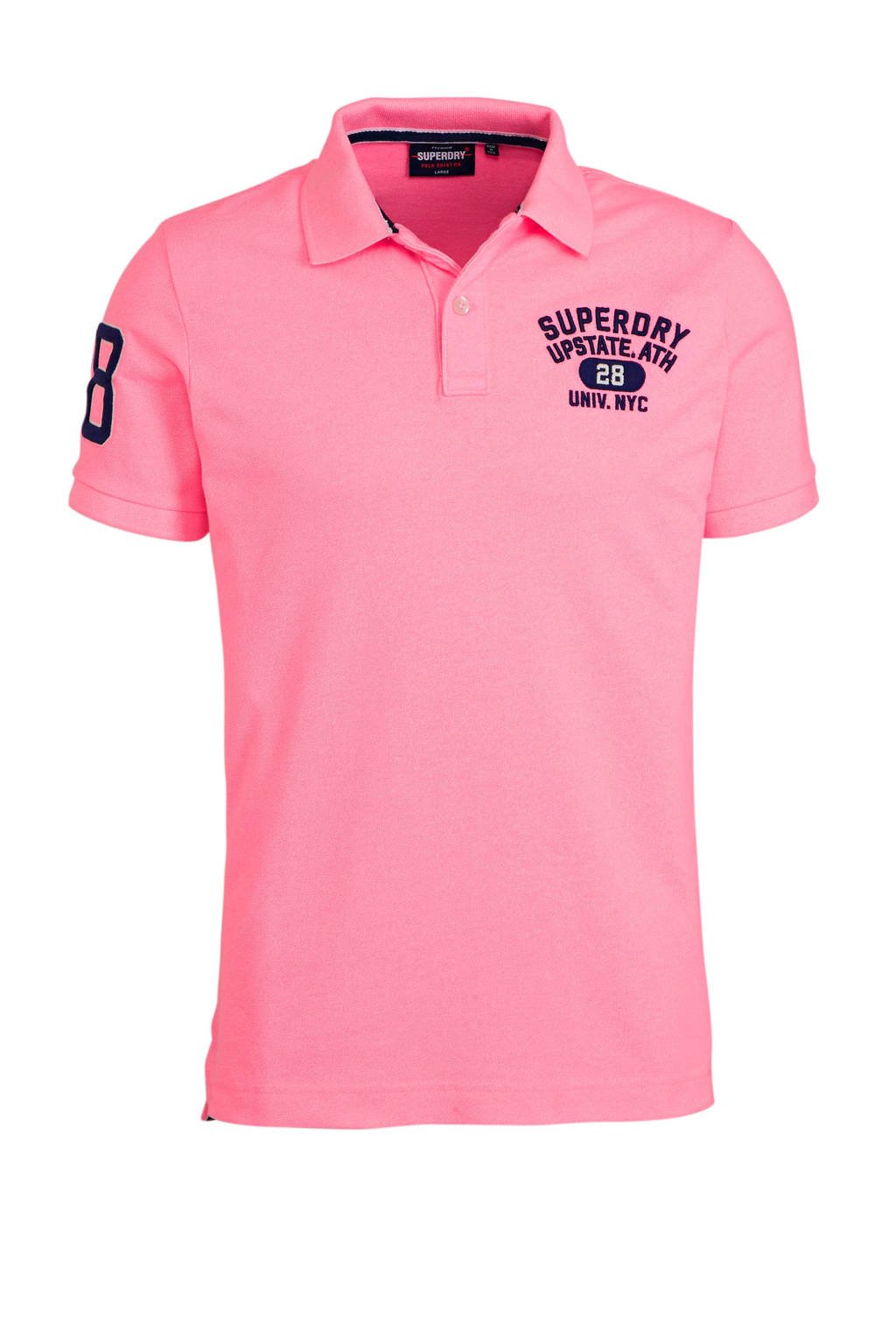 Superdry slim fit polo met logo roze