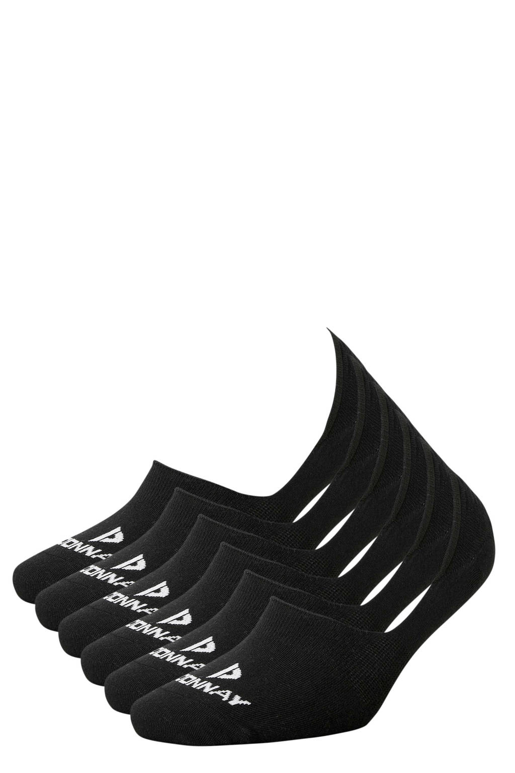 Donnay no show sportsokken - set van 6 zwart, Zwart