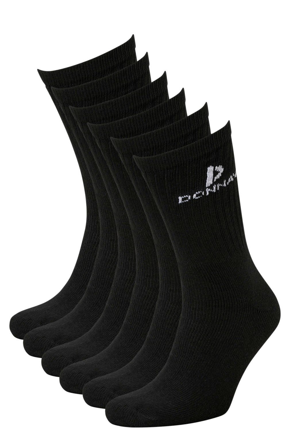 Donnay sportsokken - set van 6 zwart, Zwart