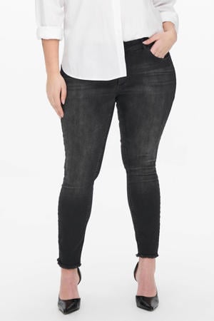 cropped regular waist skinny jeans CARWILLY antraciet