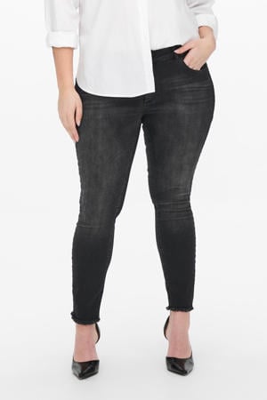 cropped regular waist skinny jeans CARWILLY antraciet