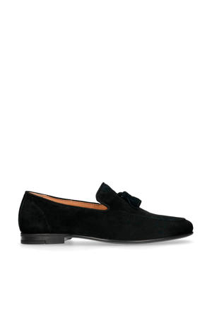 suède loafers zwart