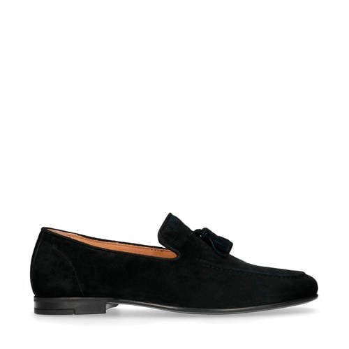 Manfield suède loafers zwart afbeelding