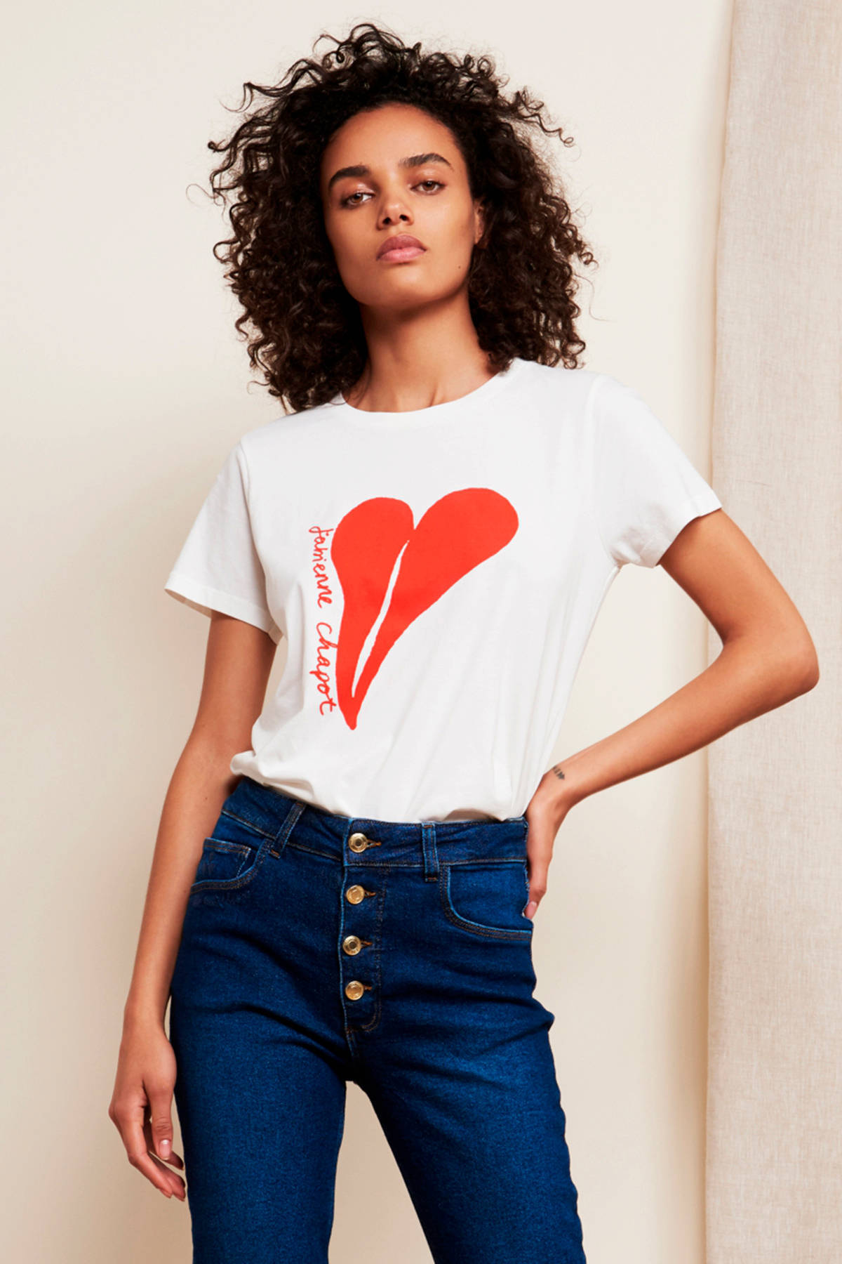 Fabienne Chapot T shirt Joanne met printopdruk witrood Fabienne Chapot T shirt met printopdruk zwartpaars | wehkamp