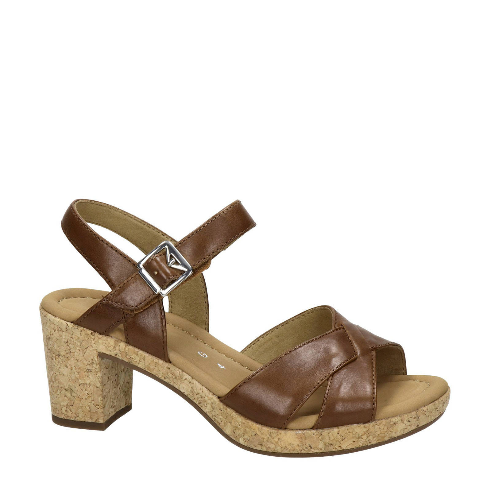Gabor leren sandalettes cognac | wehkamp