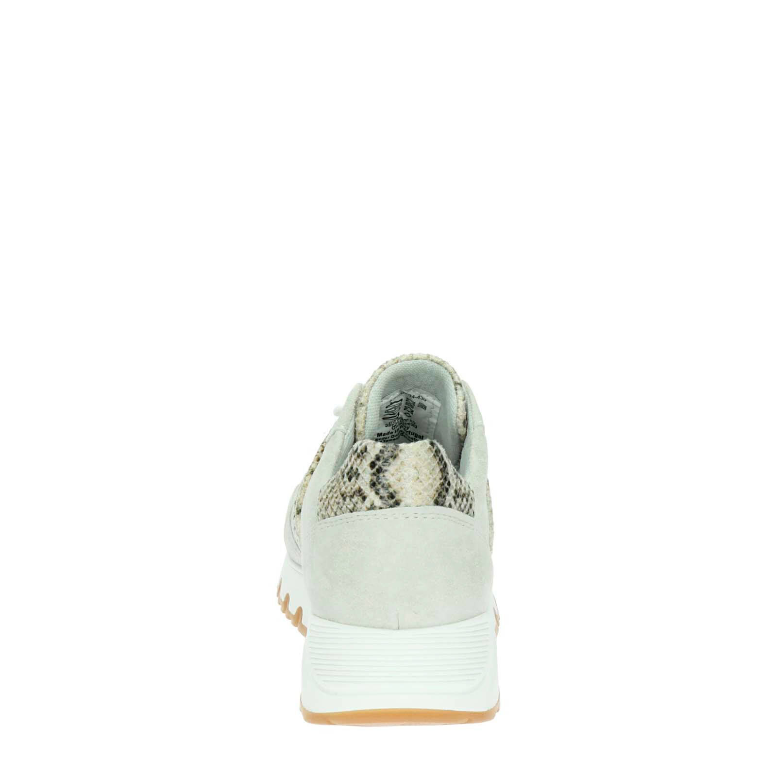 Tamaris suède sneakers beige/slangenprint | wehkamp