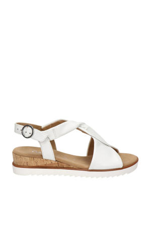 leren sandalen wit