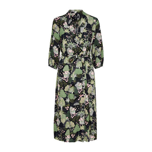 SELECTED FEMME blousejurk met all over print en ceintuur donkerblauw SELECTED FEMME blousejurk met all over print en ceintuur donkerblauw