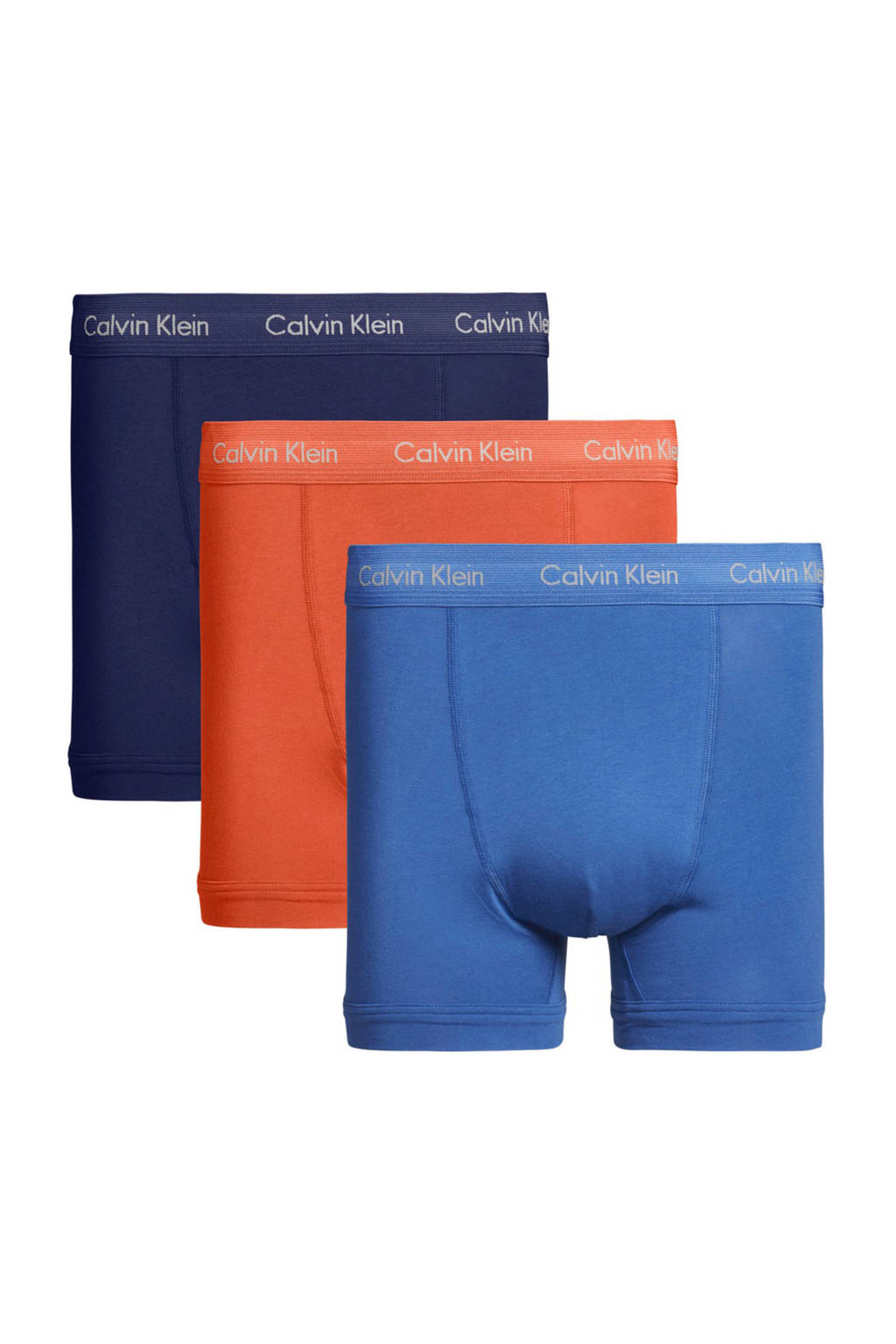 CALVIN KLEIN UNDERWEAR boxershort (set van 3), Blauw/oranje