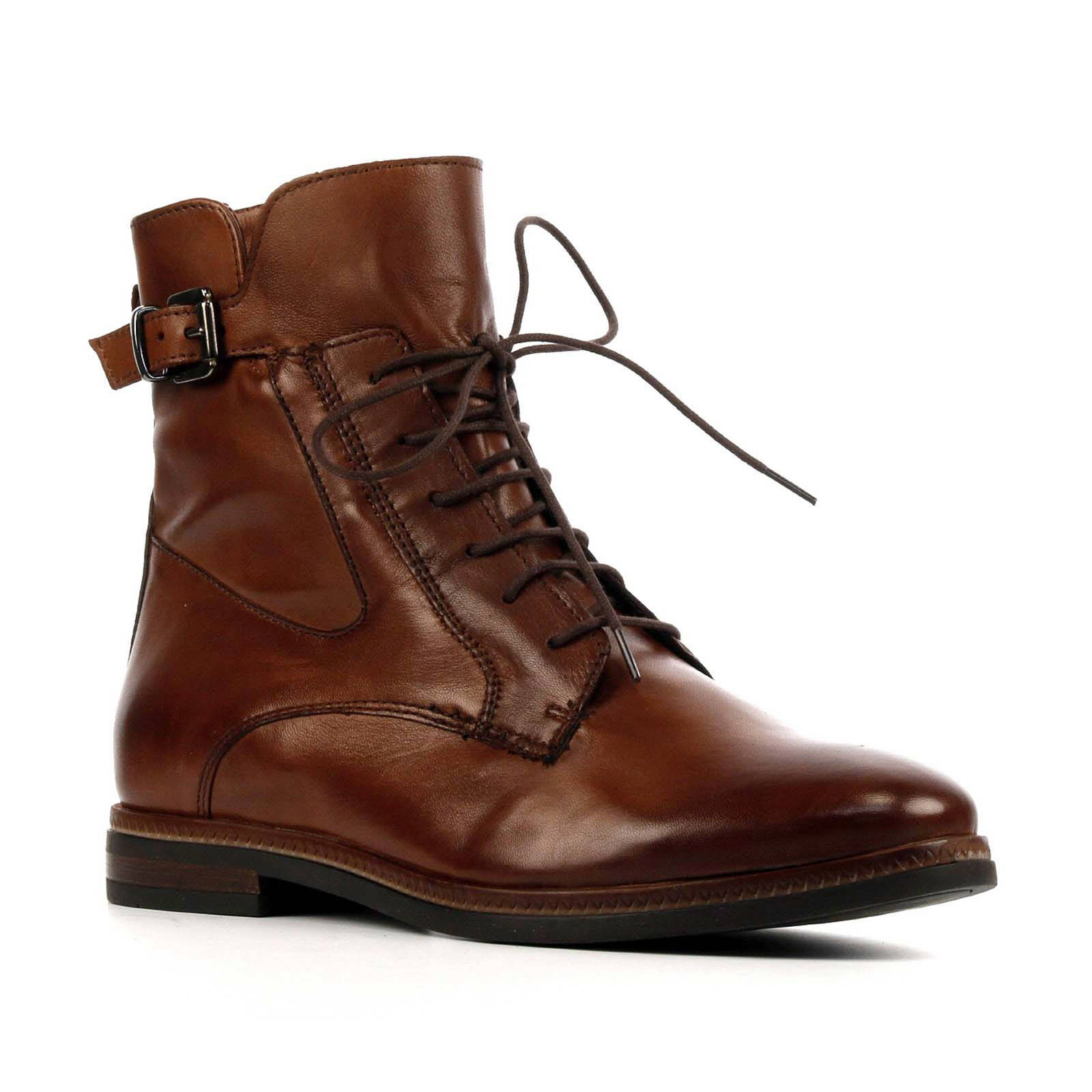 Stefano Lauran Rimimi leren veterboots cognac | wehkamp