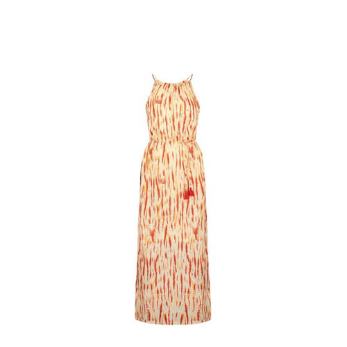 Aaiko halter jurk BASSA met all over print ecru Aaiko halter jurk BASSA met all over print ecru