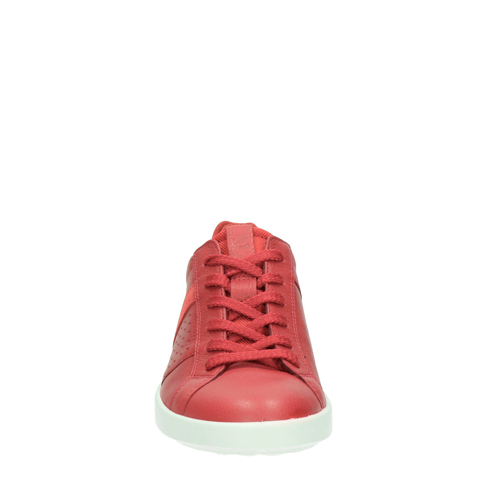 Ecco Leisure comfort leren veterschoenen rood | wehkamp