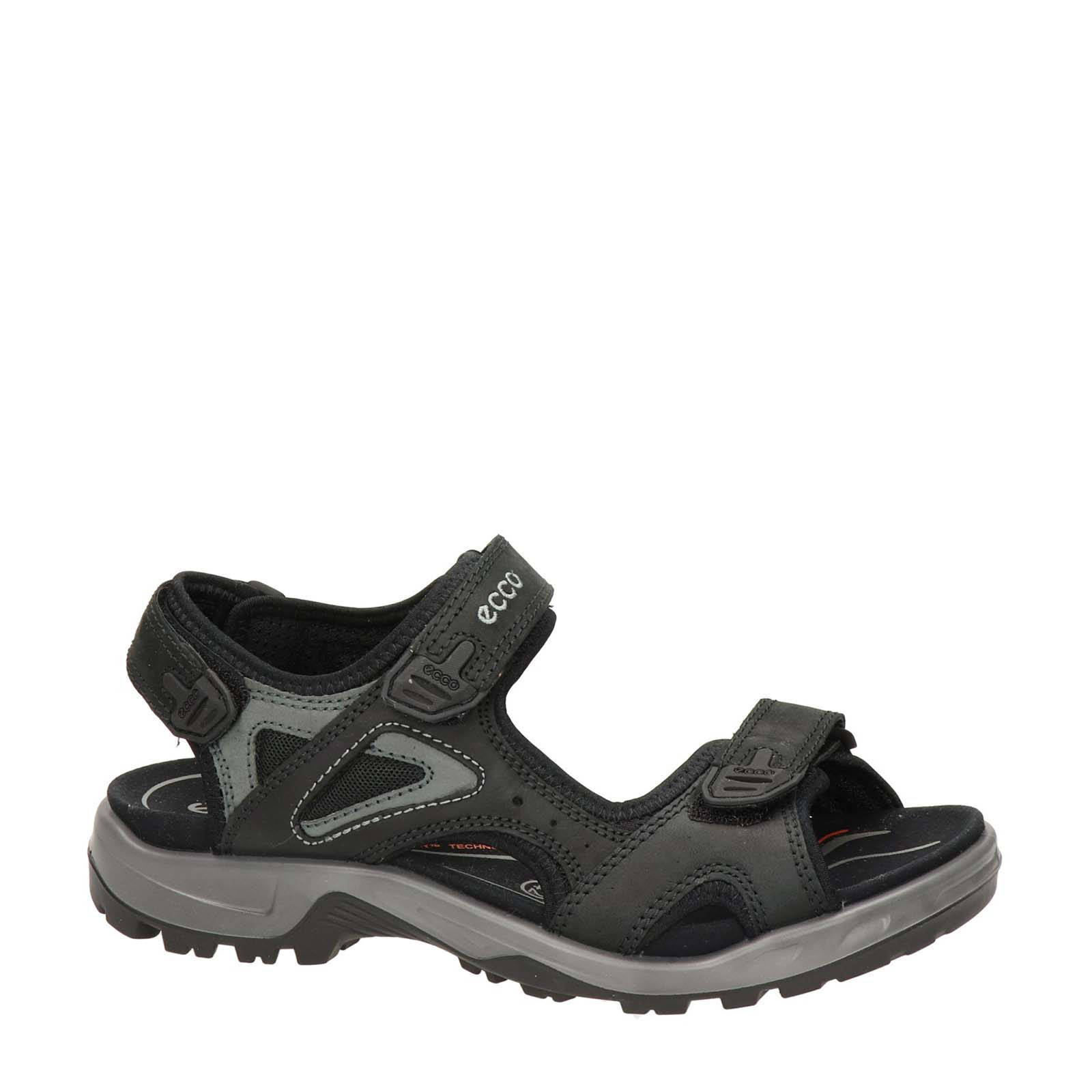 Ecco Offroad leren outdoor sandalen zwart | wehkamp