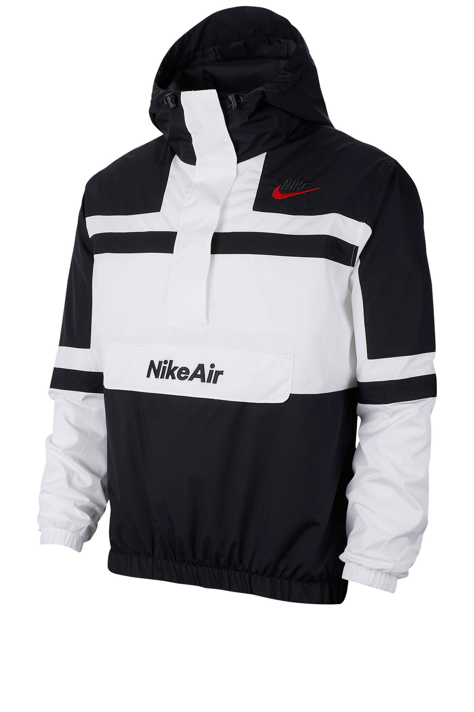 nike anorak windbreaker zwart