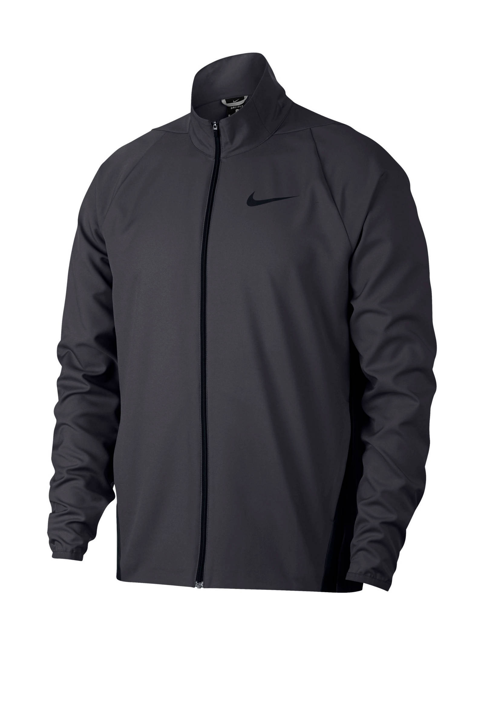 Nike sportjack antraciet | wehkamp