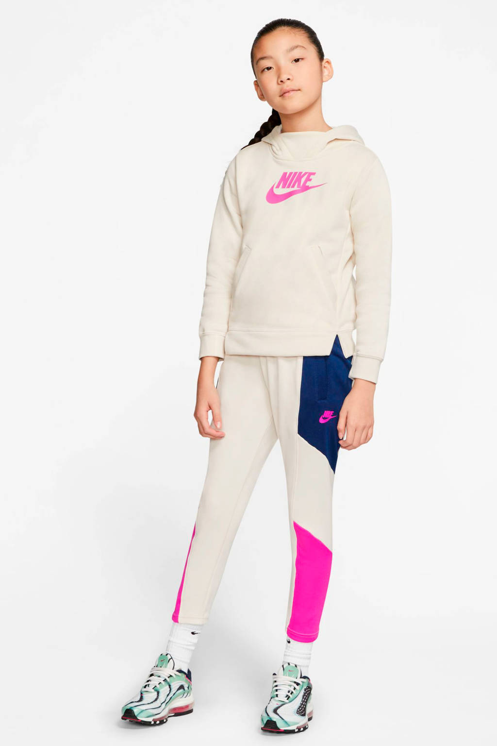 nike beige hoodie