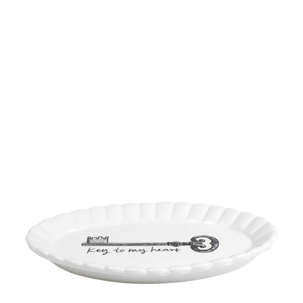 Blond Amsterdam Blond X Noir gebaksbord (Ø14 cm), zwart wit