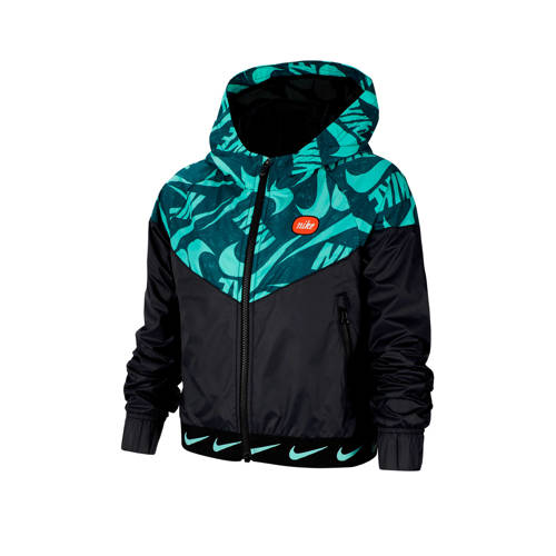 Nike Windrunner jack zwart/groen