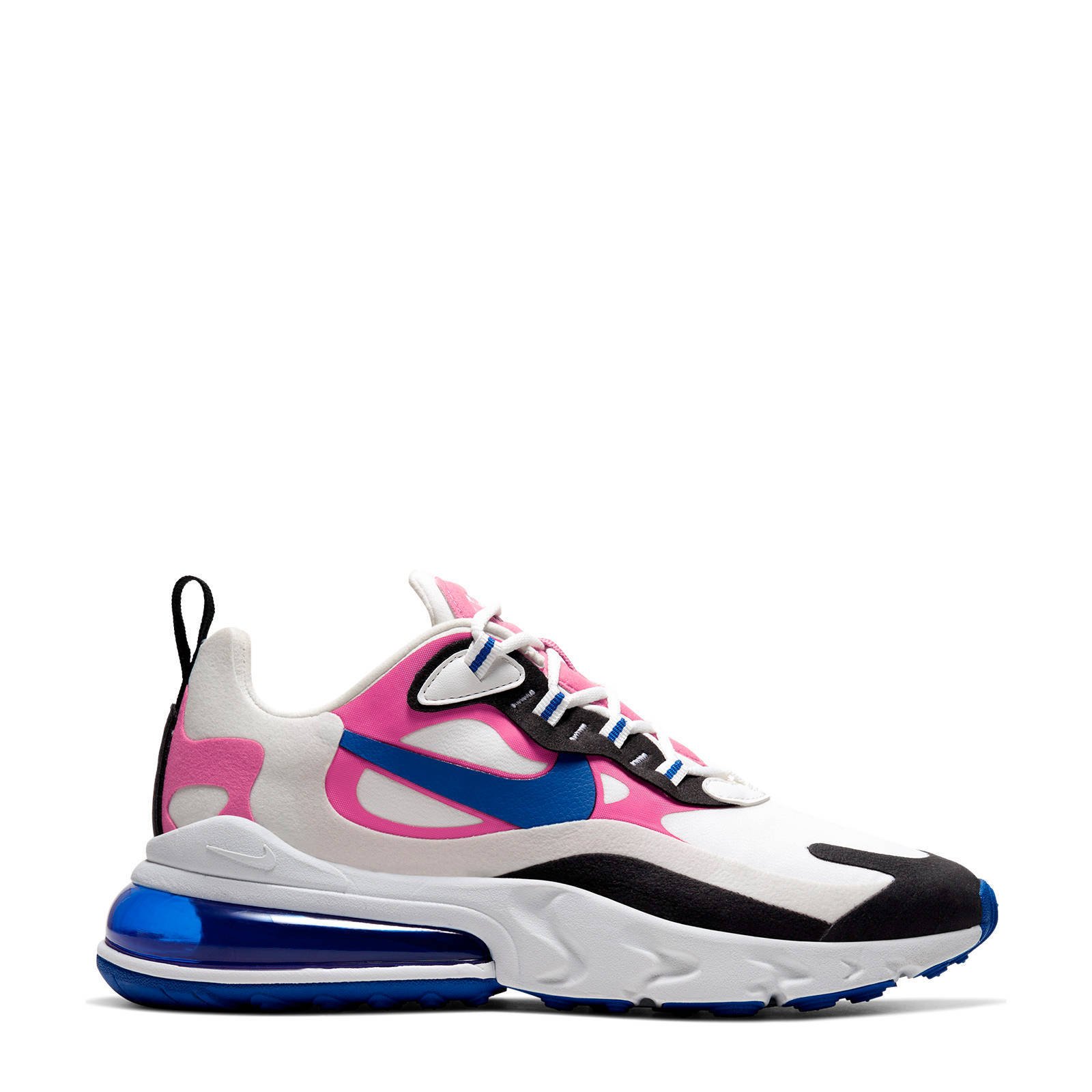 Nike Air Max 270 React sneakers wit/blauw/roze | wehkamp