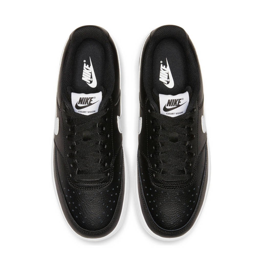 Mijlpaal Winkelcentrum Expliciet Nike Court Vision Low leren sneakers zwart/wit | wehkamp