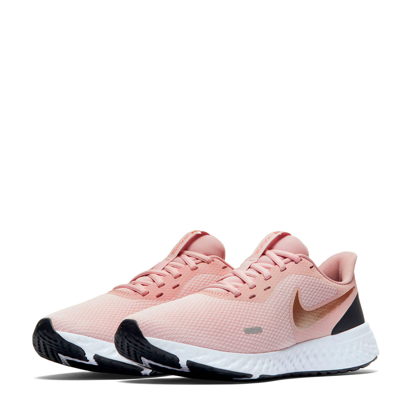Nike Revolution 5 hardloopschoenen lichtroze/brons | wehkamp