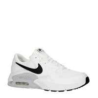 Wit, zwart en zilverkleurige heren Nike Air Max Excee sneakers van mesh met veters
