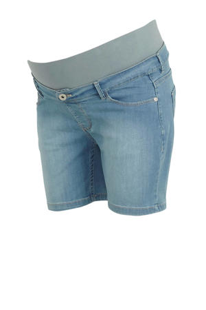 high waist jeans short light denim