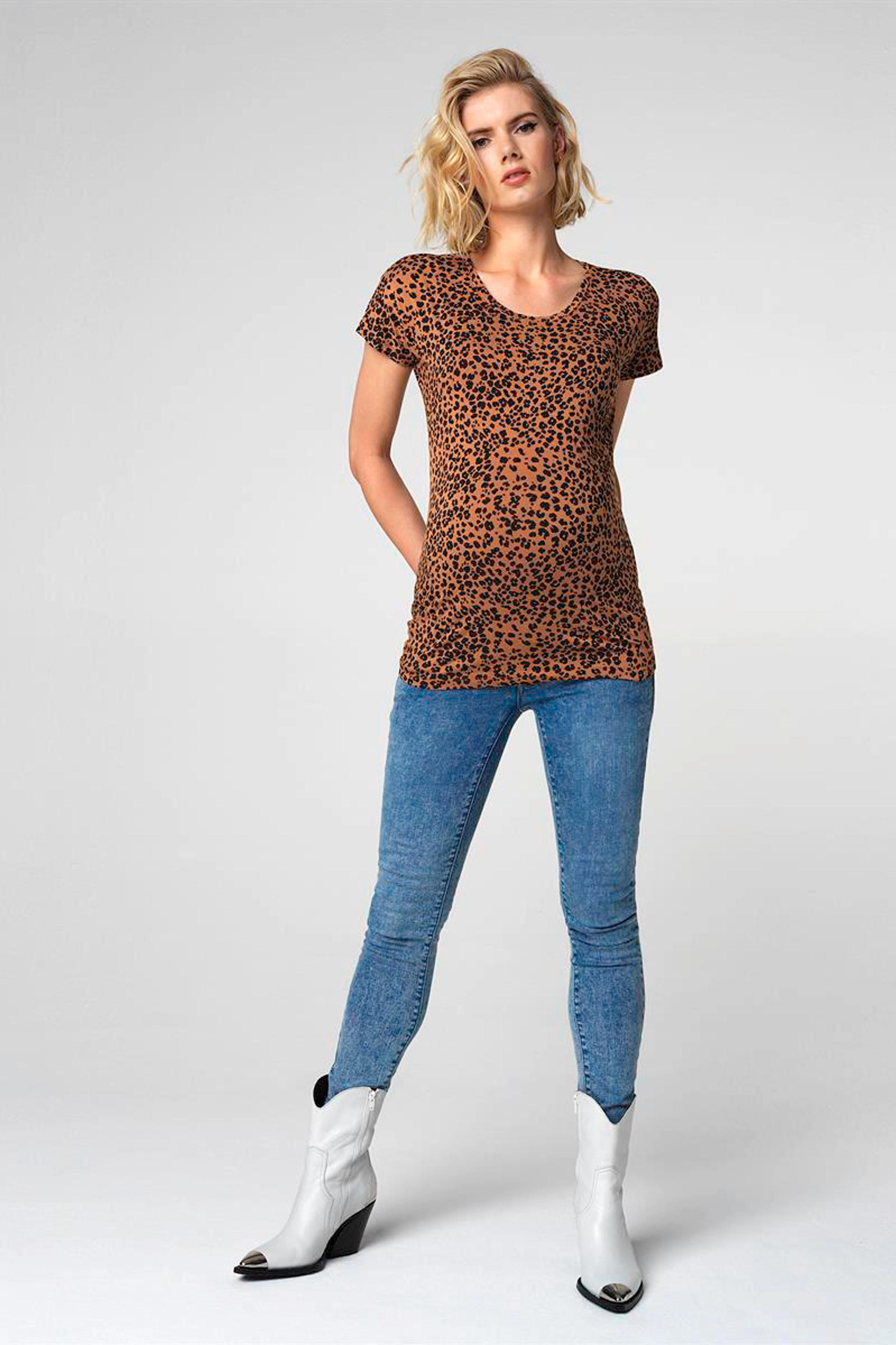 M.M.C. Nieuwsgierige Baby - Moederschapskleding Zwangerschapsshirt met motief Sweatshirt Zwangerschapsshirt voor de zwangerschap, lange mouwen, donkergroen, S
